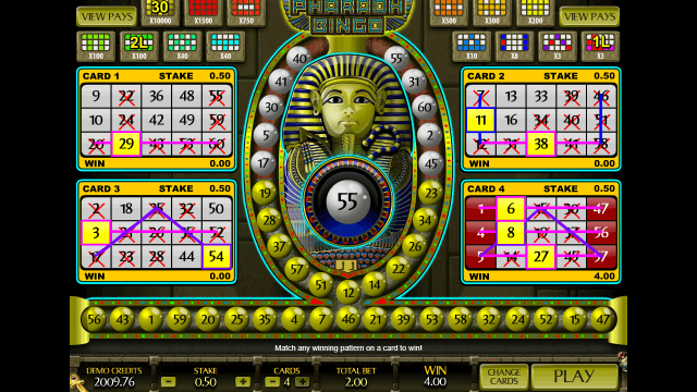 Pharaoh Bingo 9