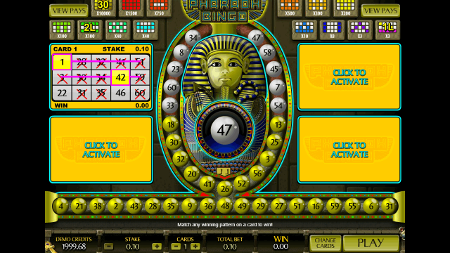 Pharaoh Bingo 2